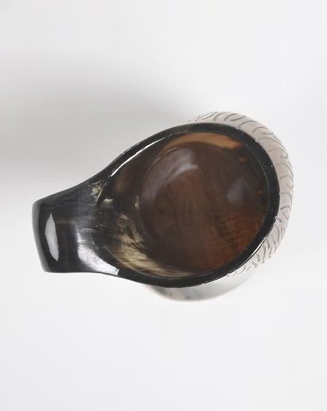 Premium Natural Horn Water Jug with Handle - Image 2