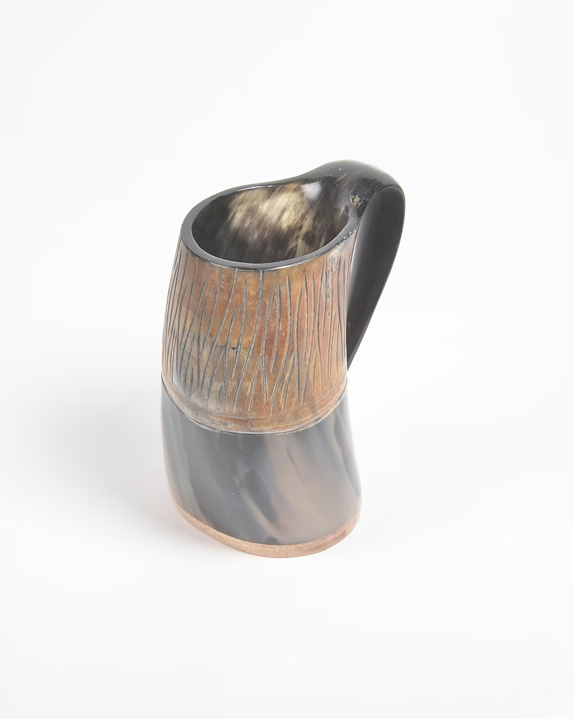 Premium Natural Horn Water Jug with Handle - Image 3