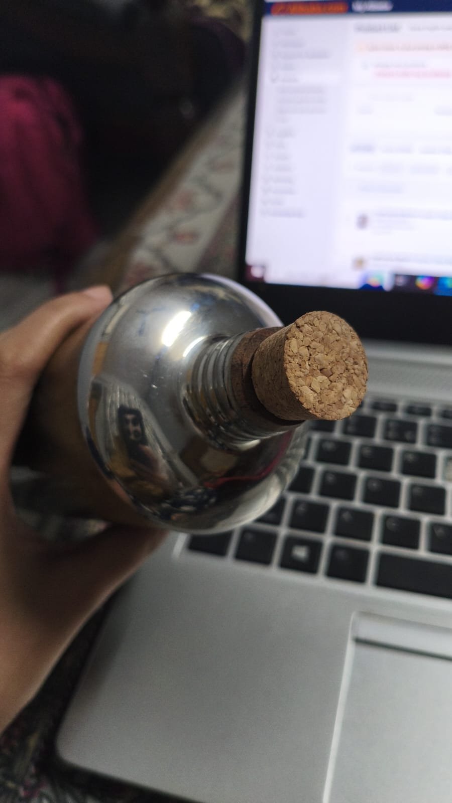 Horn Bottle with Cork Stopper - Image 3