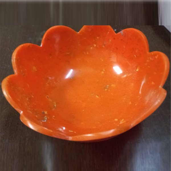 Handcrafted Green Resin Decorative Bowl - Image 3