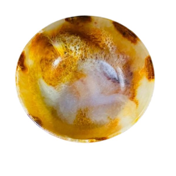 Handcrafted Red Resin Decorative Bowl - Image 2