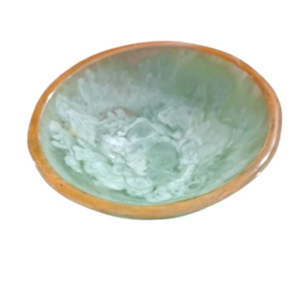 Handcrafted Red Resin Decorative Bowl - Image 3