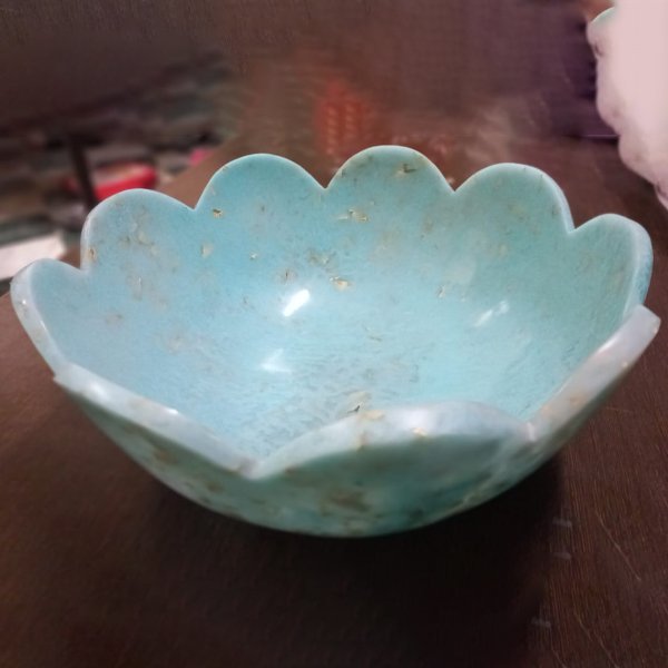 Handcrafted Red Resin Decorative Bowl - Image 4