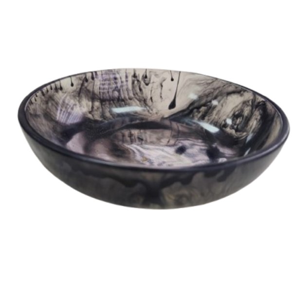 Handcrafted Green Resin Decorative Bowl - Image 2