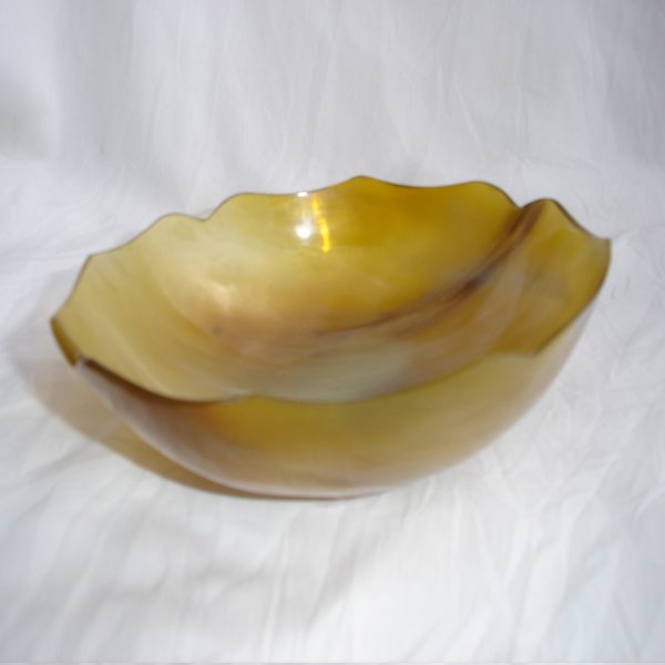 Natural Buffalo Horn Decorative Bowl