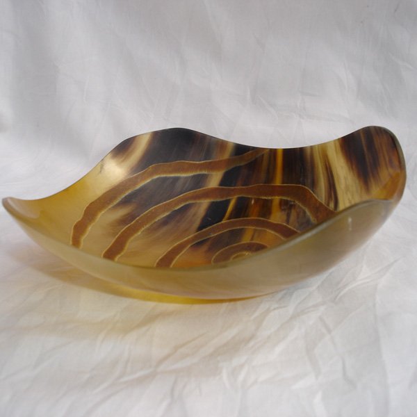 Natural Buffalo Horn Decorative Bowl - Image 2